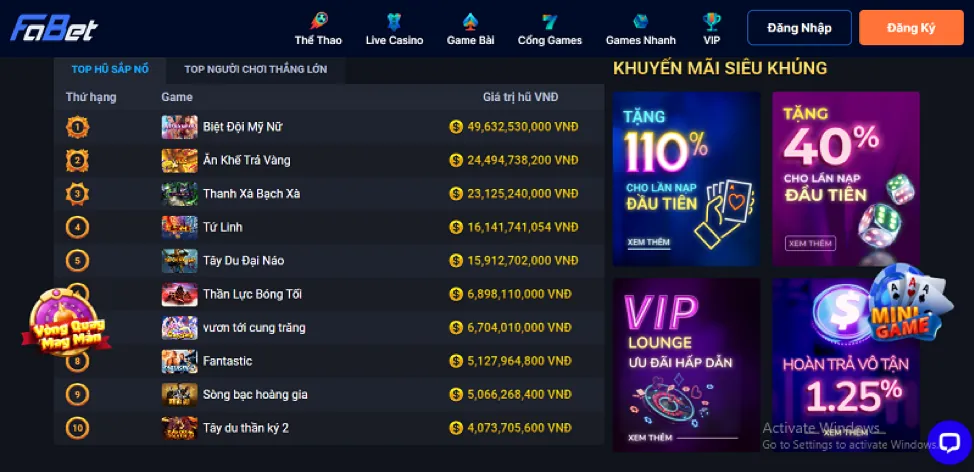 Ưu đãi nạp tiền hàng ngày tại 456win code